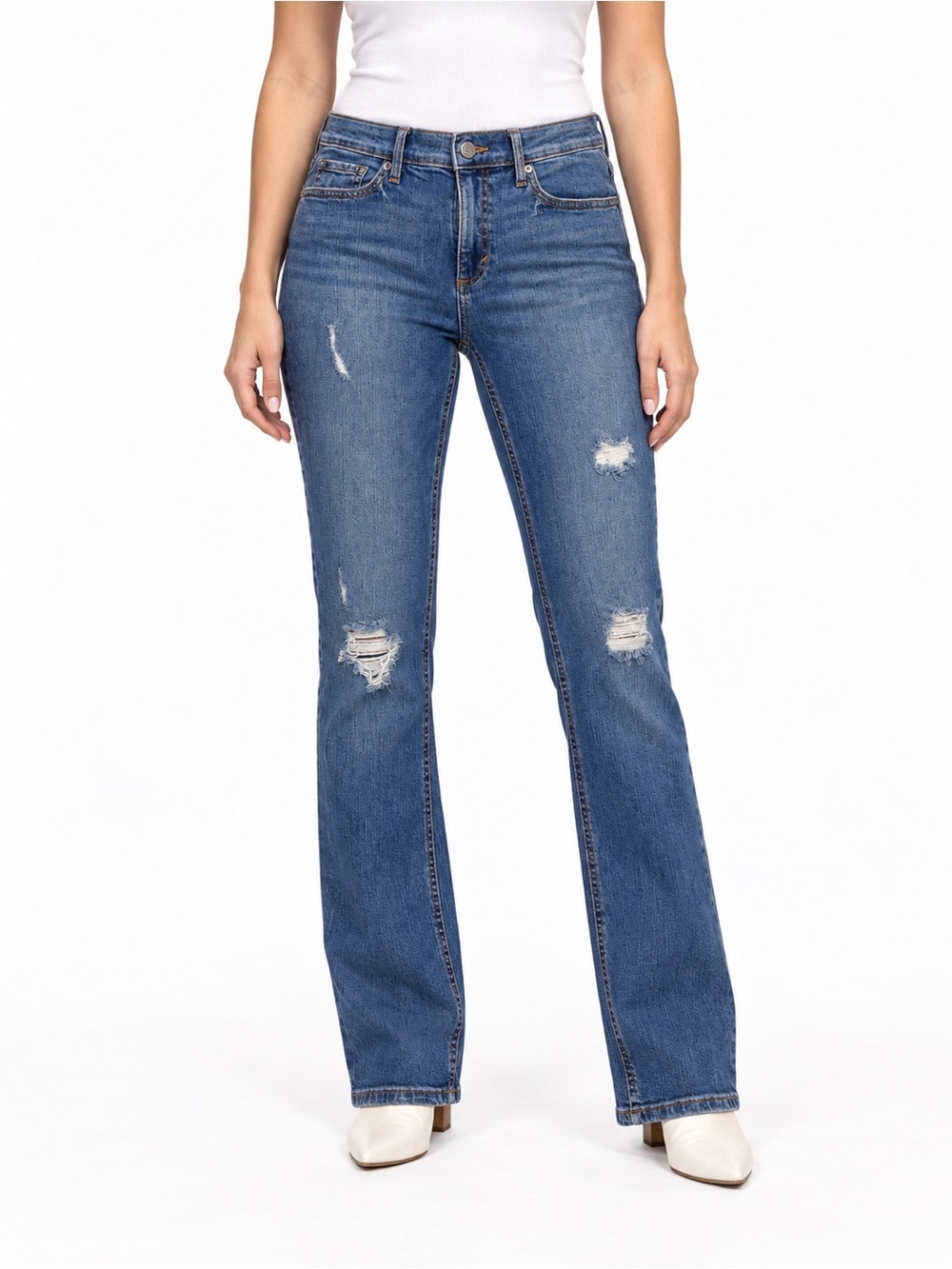 Banana Republic Women’s Distressed Girlfriend Jeans Blue Size 28/6
